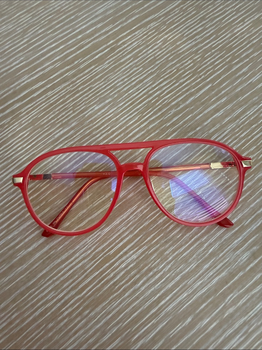 Anthropologie I-SEA Aviator Readers - Bright Orange Reading Glasses +2.0 - Picture 4 of 11
